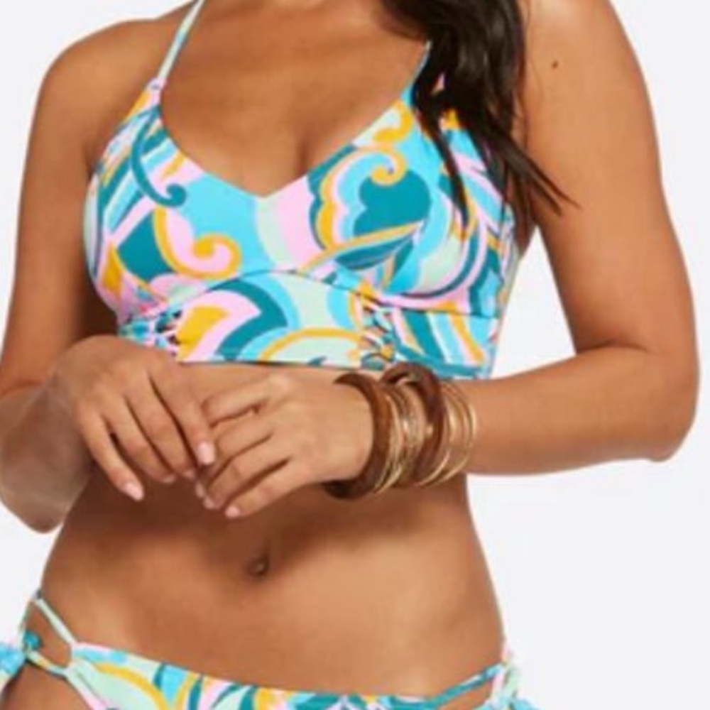 Colorful Women's Swim Top - Picture 3 of 13